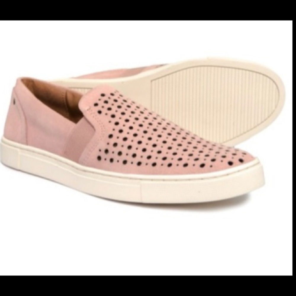 Frye & Co Peggy Pink Suede SlipOn  Sneakers